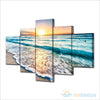 Beach in Cancun Sunrise 5-Piece Canvas