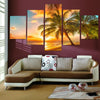 Relaxing Sunset with Coconut tree 5-Piece Canvas