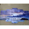 Ocean under Violet Sky 5-piece Canvas