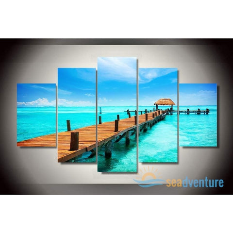 Bridge in Paradise 5-Piece Canvas