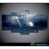 Thunderstorm By the Sea 5-Piece canvas