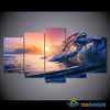 Ocean Waves at Sunset, Thailand 5-Piece Canvas