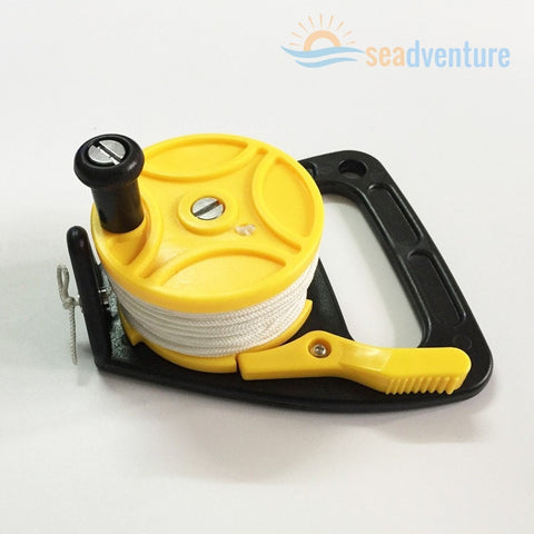 Scuba Max Dive Reel with a thumb stopper