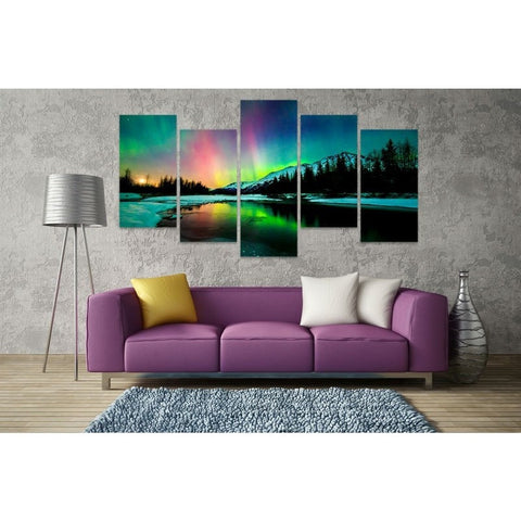 I Love Aurora Borealis 5-Piece Canvas