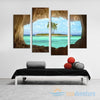 Tranquil Coconut Island 4-Piece Canvas