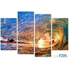 Sunset Wave 4-Piece Canvas