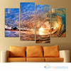 Sunset Wave 4-Piece Canvas