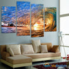 Sunset Wave 4-Piece Canvas