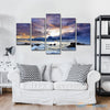 Ocean under Violet Sky 5-piece Canvas