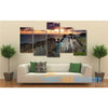 Solid Coast in Sunset 5-Piece Canvas