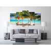 Relaxing Hammock On Tropical Beach 5-Piece Canvas