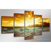 Majestic Sunset Waves 5-Piece Canvas