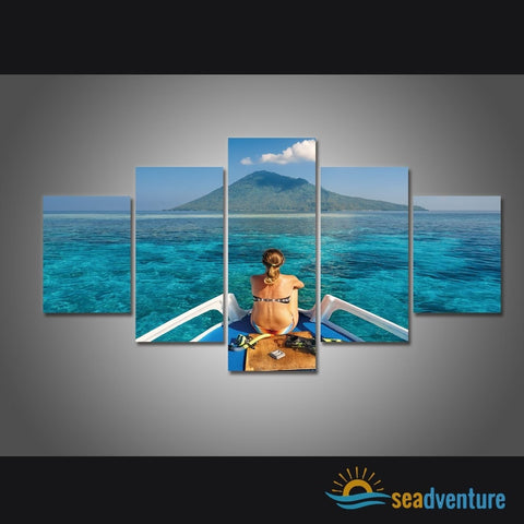 Clarity in Manado Tua. North Sulawesi, Indonesia 5-piece Canvas