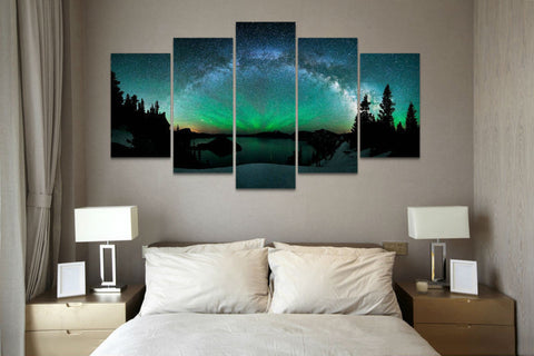 Northern Light Sky 5-Piece Canvas