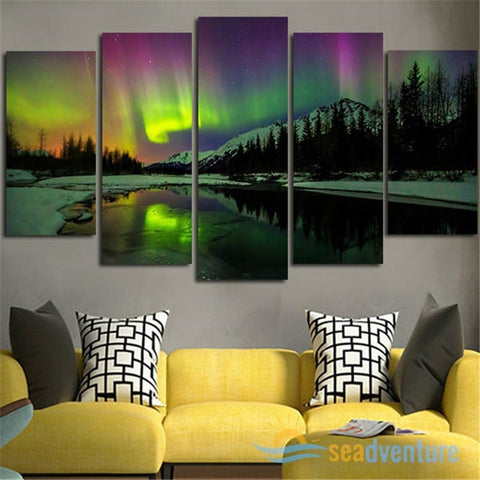 Alaska Night Sky 5-Piece Canvas