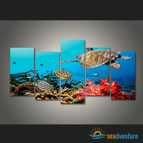 Unreal Diving Scenery 5-Piece Canvas