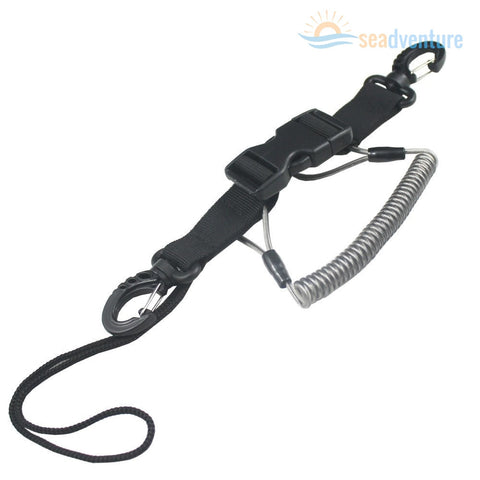 scuba diving lanyard stainless steel Coil Lanyard with Clip and Quick Release Buckles for Camera